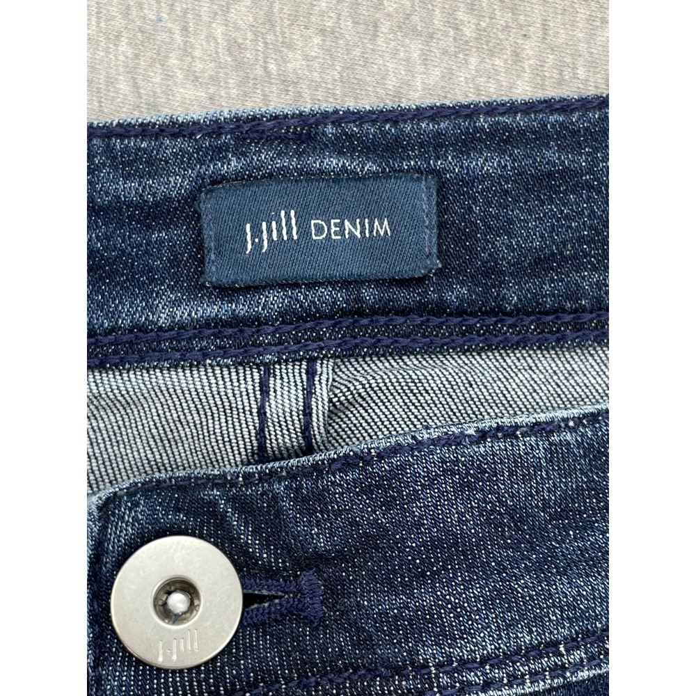 J Jill Denim Jeans Womens 14 Blue Cotton Blend Stretch Mid-Rise Slim Ankle - Picture 3 of 8